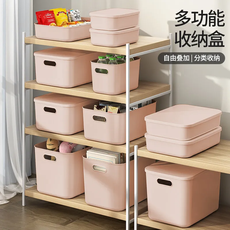 Large Capacity Sundry Storage Box with Lid for Home Dormitory Wardrobe Living Room Desktop Organization - Versatile Organizer for Snacks and Essentials - Image 4
