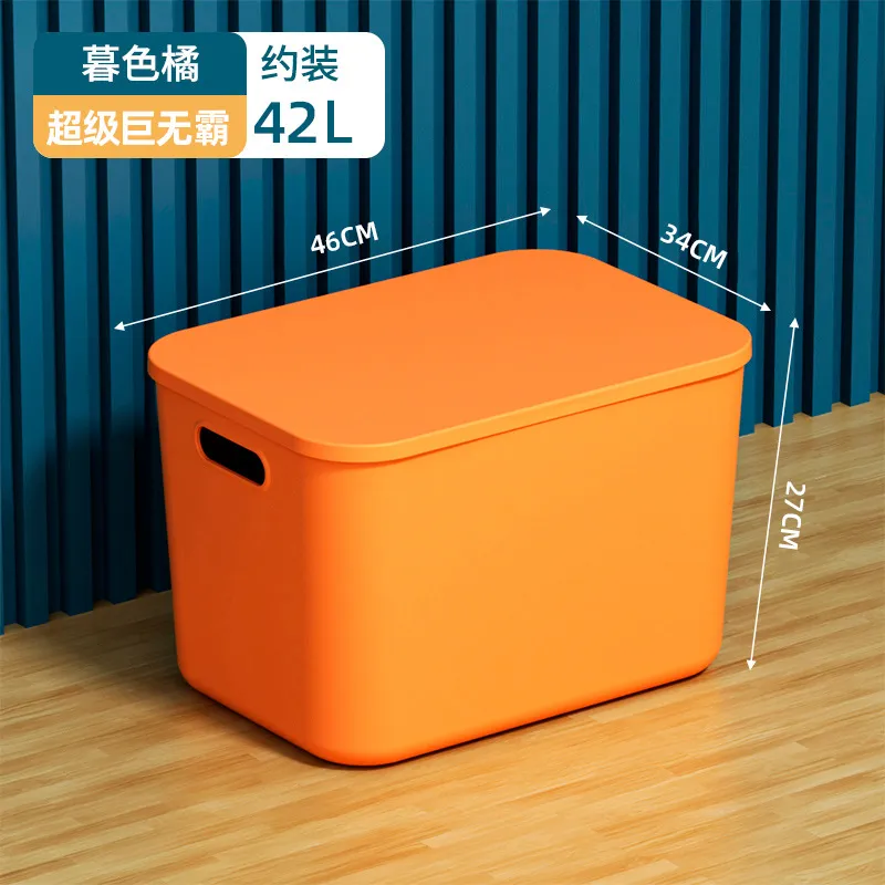 Large Capacity Sundry Storage Box with Lid for Home Dormitory Wardrobe Living Room Desktop Organization - Versatile Organizer for Snacks and Essentials - Image 7