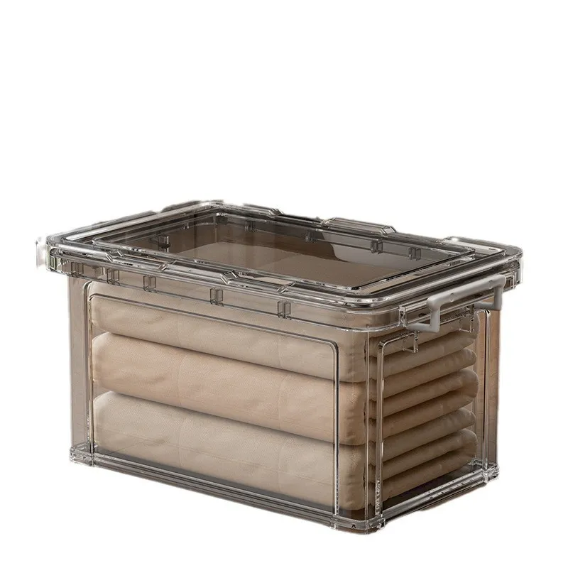 Clear Plastic Storage Box Organizer Container for Home Wardrobe Clothes Toys Snacks Large Capacity Stackable Durable - Image 5