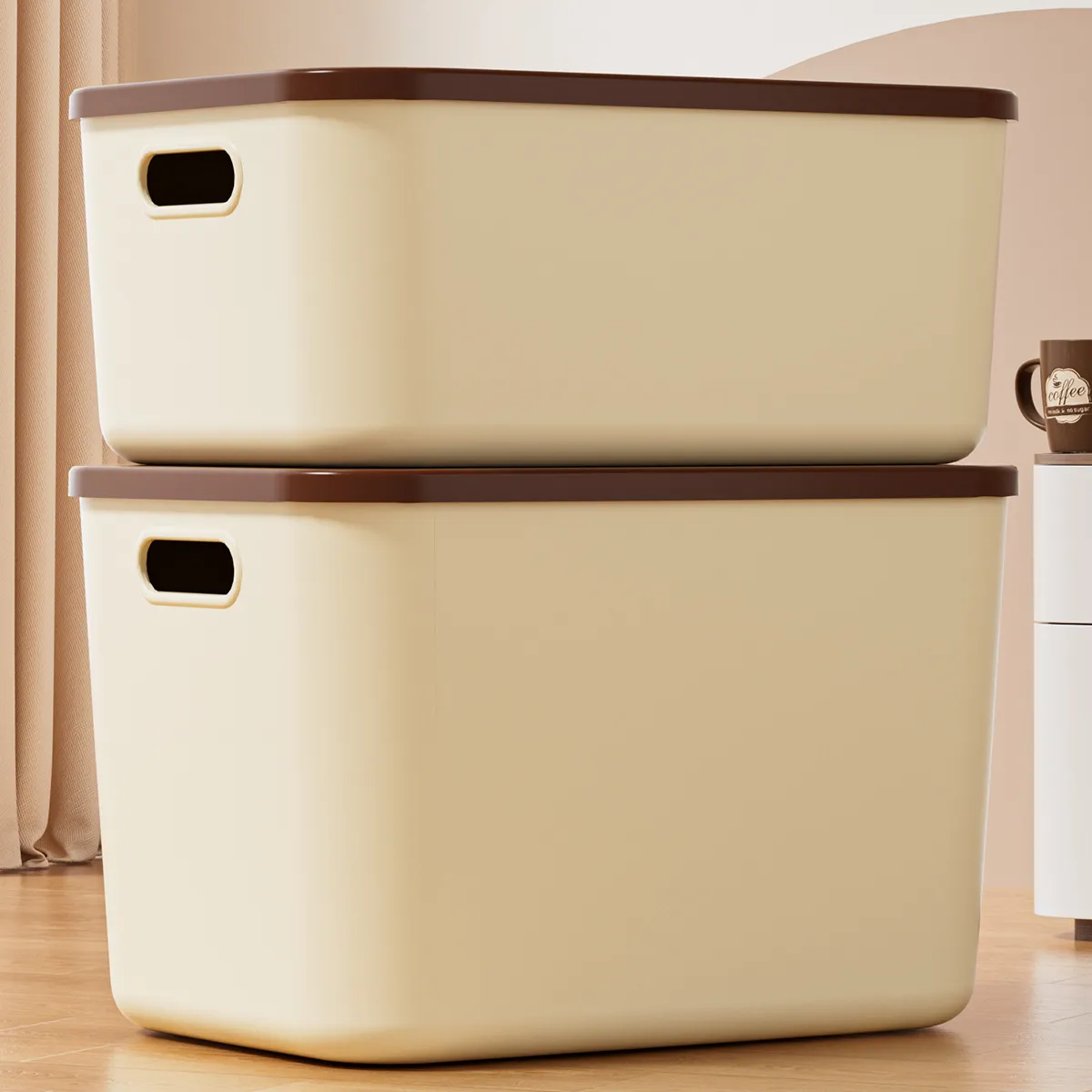 Multifunctional Storage Box with Lid - Versatile Organizer for Home Desktop, Snacks, Toys, Cosmetics, and Clothes Storage thumbnail 2