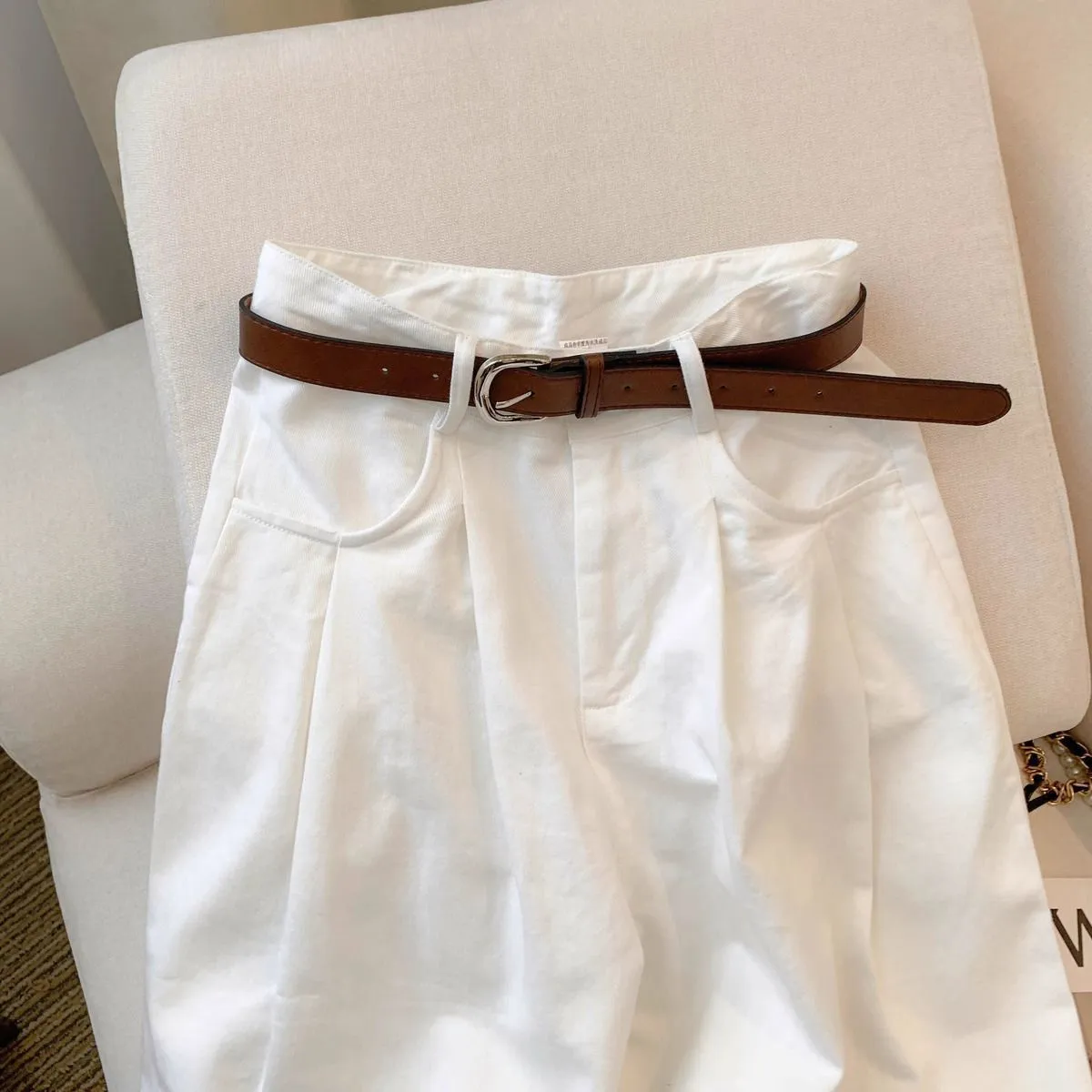 Women's White Wide-Leg Jeans 2026 - Korean Style Loose High-Waisted Straight Drapey Floor-Length Pants for Spring & Autumn showcase 8