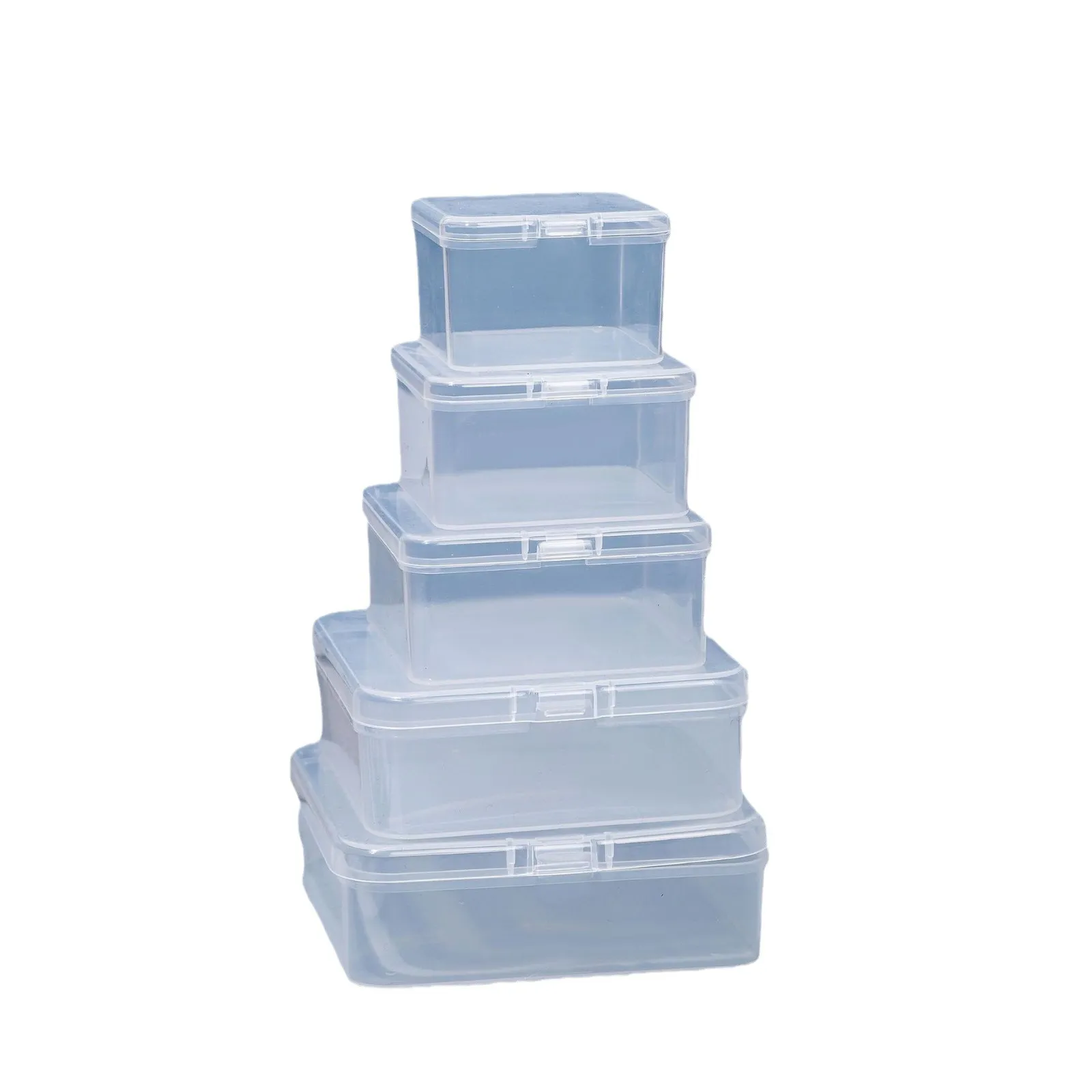 Transparent Square Plastic Storage Box for Small Items - Ideal for Jewelry, Earplugs, Beads, Fishing Gear, and Spare Parts Organization thumbnail 5