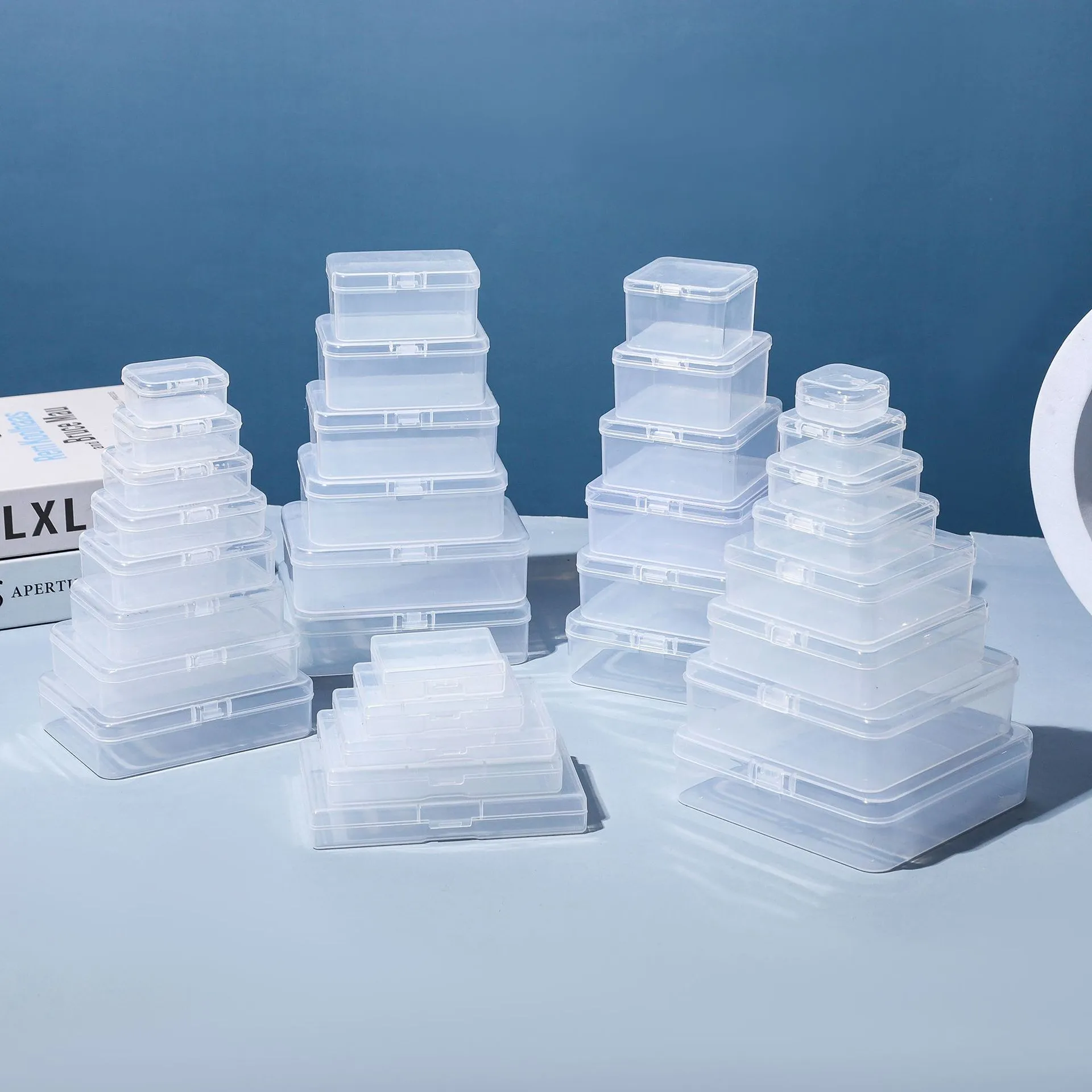 Transparent Square Plastic Storage Box for Small Items - Ideal for Jewelry, Earplugs, Beads, Fishing Gear, and Spare Parts Organization thumbnail 3