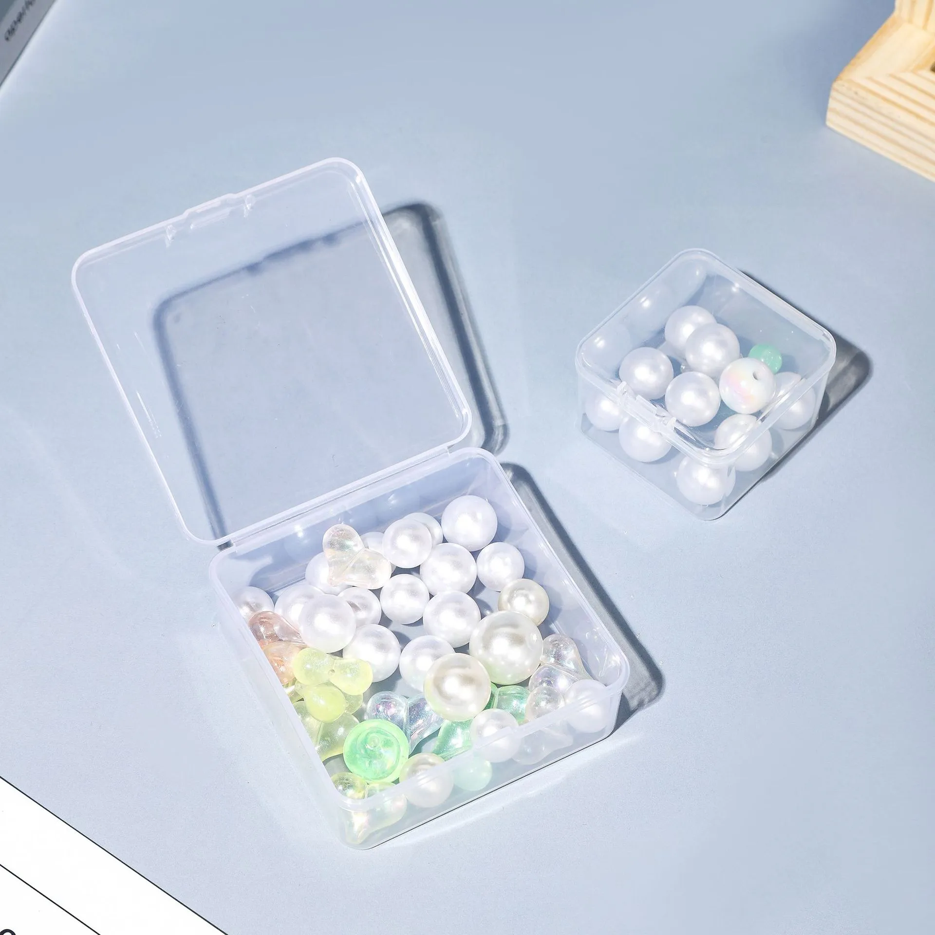 Transparent Square Plastic Storage Box for Small Items - Ideal for Jewelry, Earplugs, Beads, Fishing Gear, and Spare Parts Organization thumbnail 4
