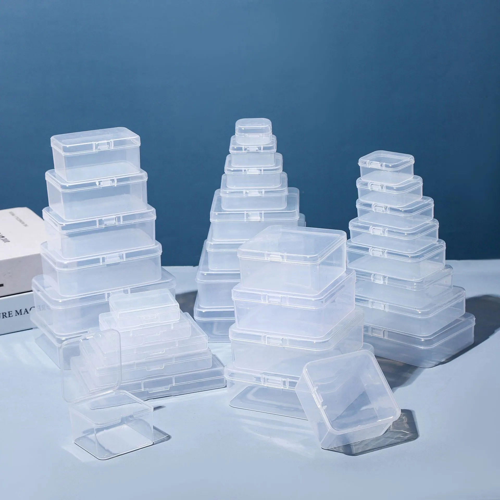 Transparent Square Plastic Storage Box for Small Items - Ideal for Jewelry, Earplugs, Beads, Fishing Gear, and Spare Parts Organization