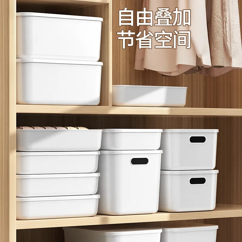 Household Plastic Storage Box Organizer for Sundries, Cosmetics, Toys, and Kitchen Essentials - Durable Desktop Finishing Basket thumbnail 3