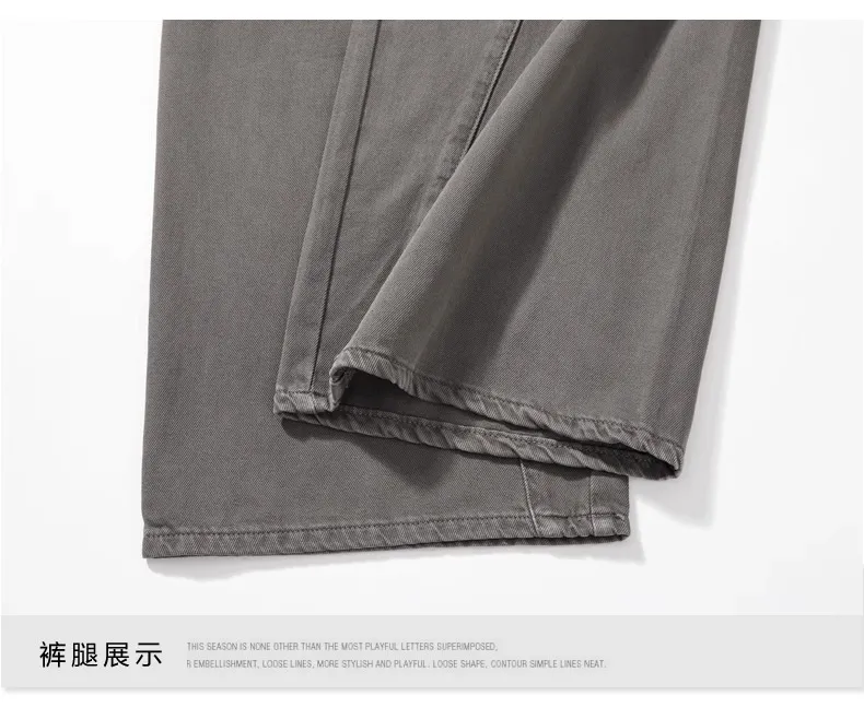 Women's Cement Gray Wide-Leg Cargo Pants Petite Straight-Leg Jeans - Slimming Casual Style 2026 showcase 16