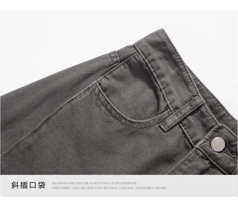 Women's Cement Gray Wide-Leg Cargo Pants Petite Straight-Leg Jeans - Slimming Casual Style 2026 showcase 15