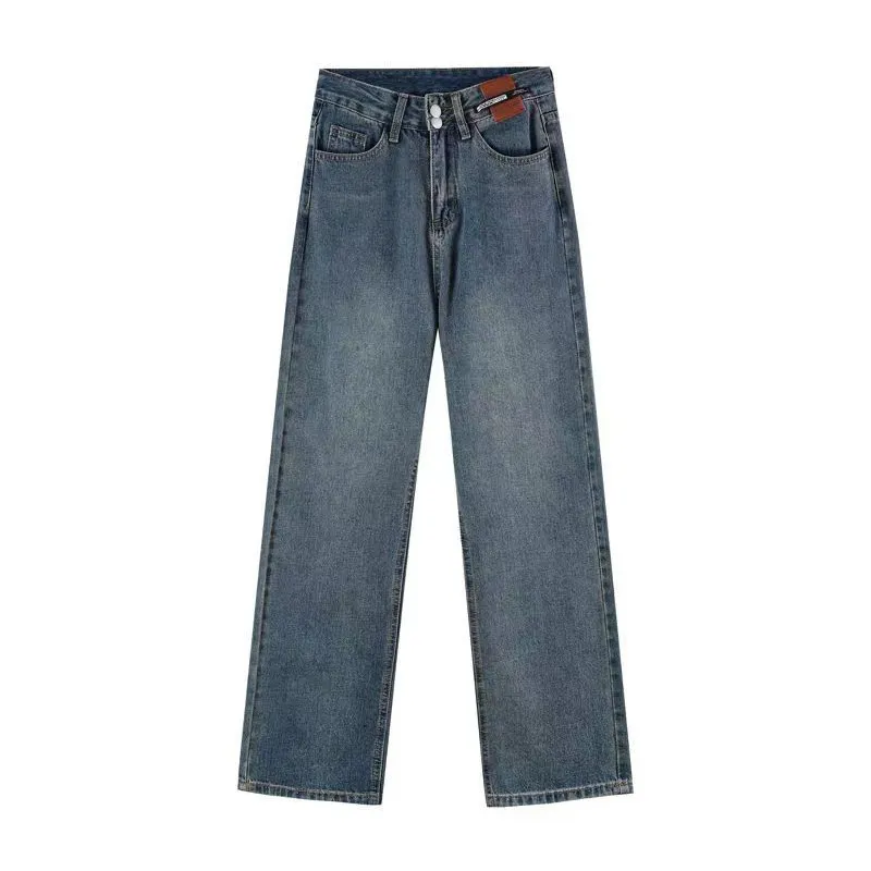 Women's High Waist Slimming Jeans Plus Size Chubby Girl Loose Straight Leg Pants - Spring 2025 Fashion thumbnail 5