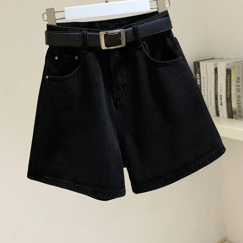 Women's High Waist Denim Shorts Summer Trendy Loose Wide Leg A-Thong Pants - Slimming Internet Popular All-Match Hot Style thumbnail 8