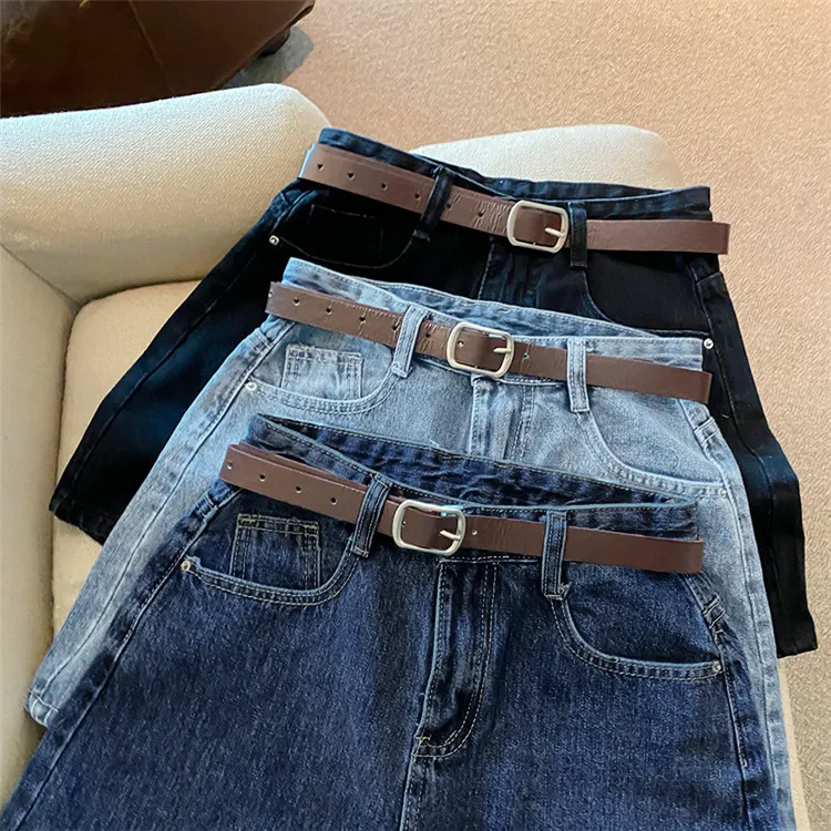 Women's High Waist Denim Shorts Summer Trendy Loose Wide Leg A-Thong Pants - Slimming Internet Popular All-Match Hot Style showcase 12