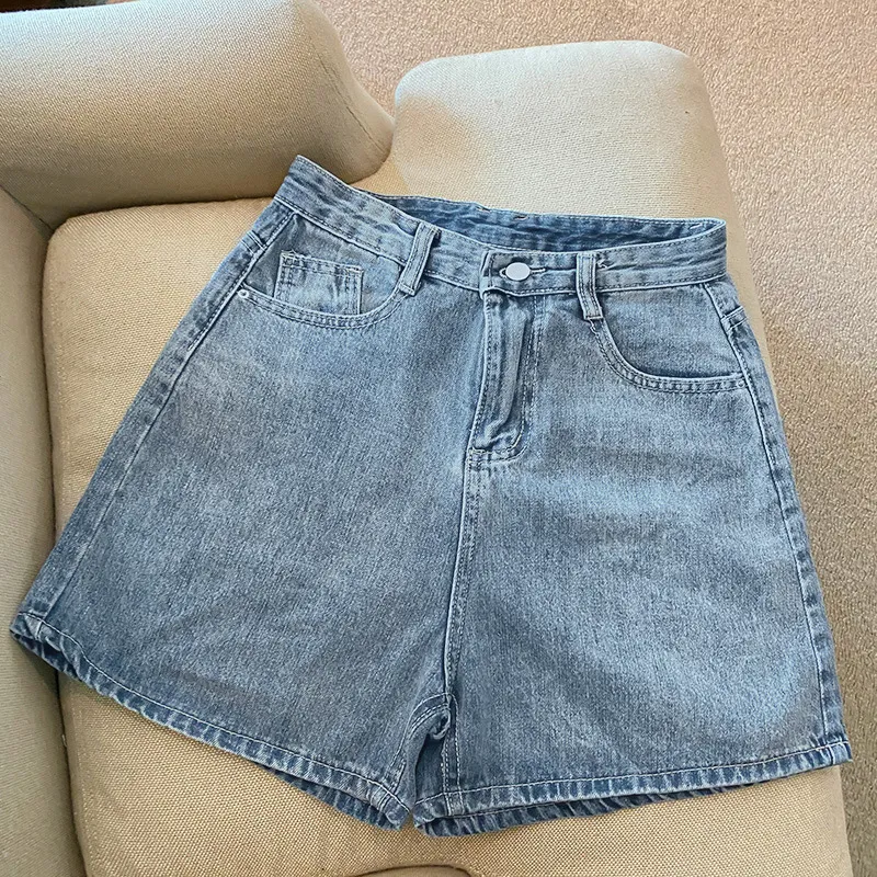 Women's High Waist Denim Shorts Summer Trendy Loose Wide Leg A-Thong Pants - Slimming Internet Popular All-Match Hot Style thumbnail 5