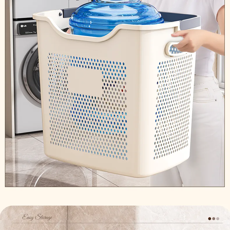 Large Capacity Laundry Basket with Partition - Household Dirty Clothes Storage Bin for Bathroom & Toilet - Durable & Practical Clothes Organizer showcase 5