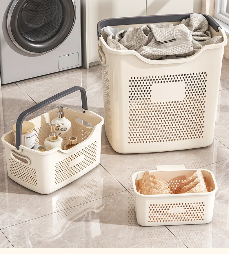 Large Capacity Laundry Basket with Partition - Household Dirty Clothes Storage Bin for Bathroom & Toilet - Durable & Practical Clothes Organizer showcase 9