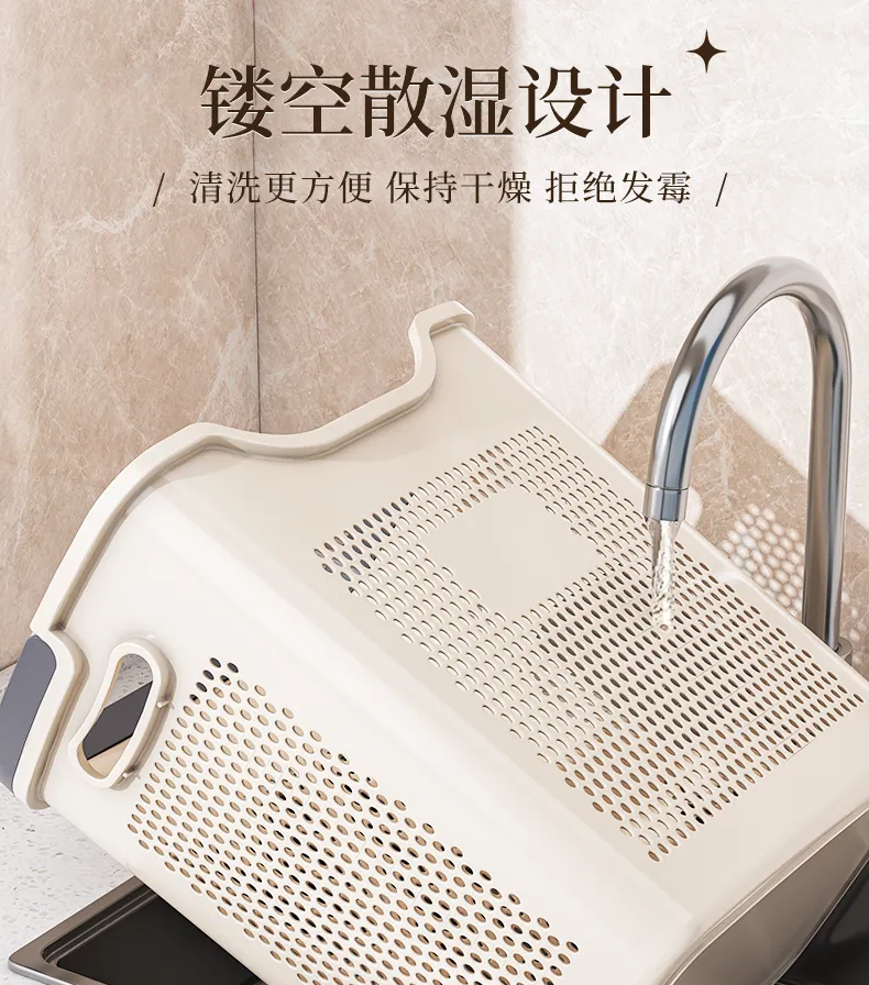 Large Capacity Laundry Basket with Partition - Household Dirty Clothes Storage Bin for Bathroom & Toilet - Durable & Practical Clothes Organizer showcase 6