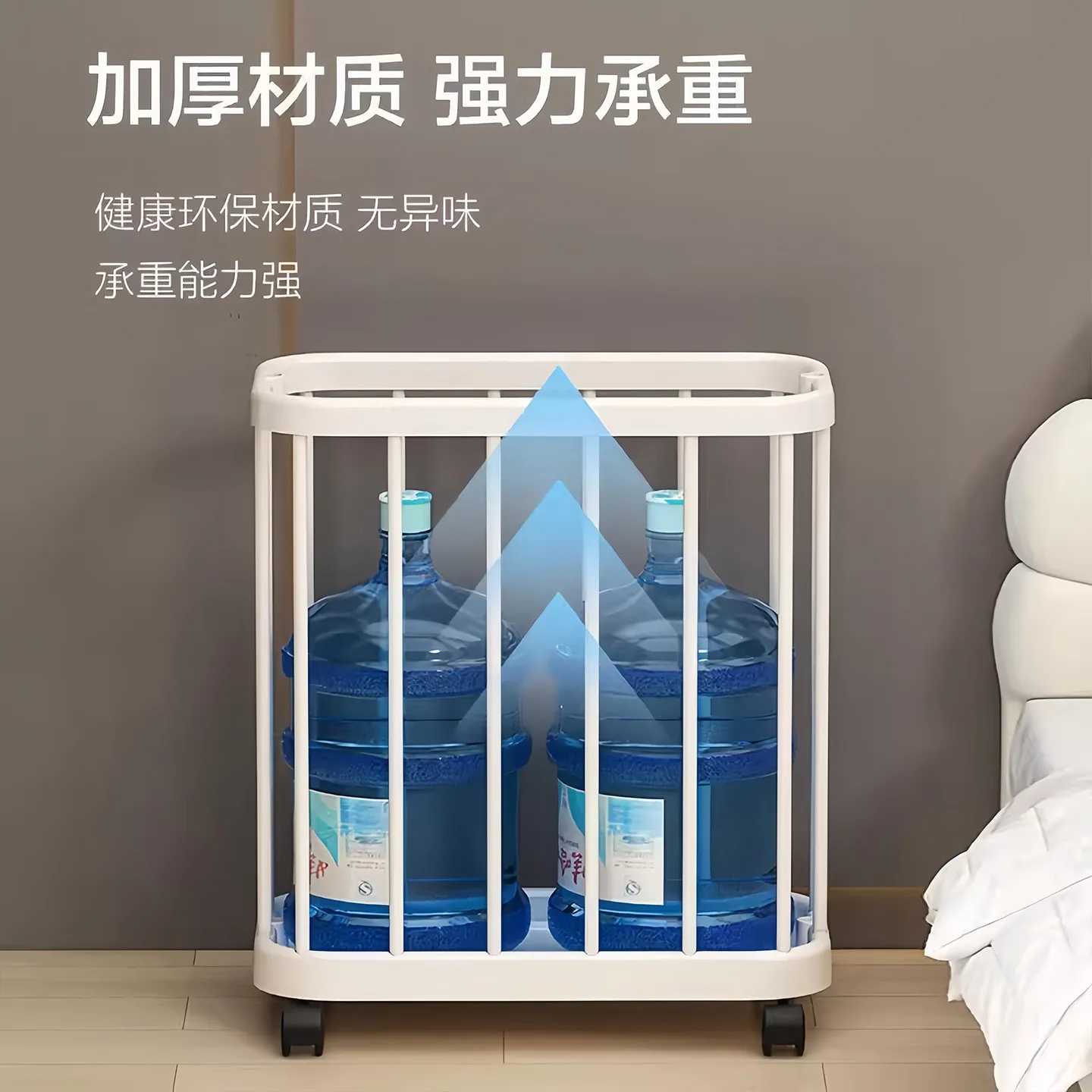 Large Capacity Waterproof Laundry Basket with Wheels - Versatile Storage for Bathroom, Yoga Mats, Fitness Gear, and Household Items thumbnail 3