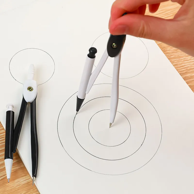Student Metal Drawing Compass Set with Ruler and Pencils for Math Geometry, School & Office Stationery Supplies thumbnail 3