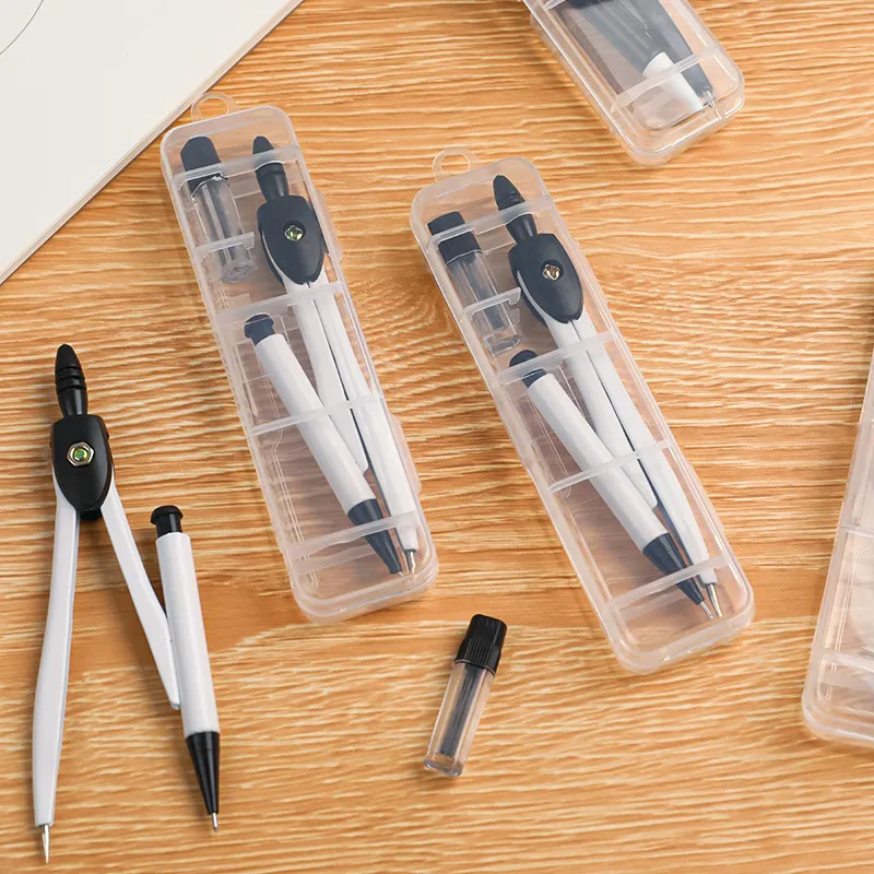 Student Metal Drawing Compass Set with Ruler and Pencils for Math Geometry, School & Office Stationery Supplies thumbnail 1