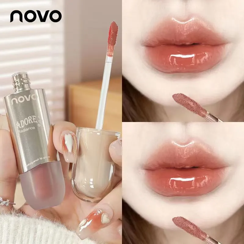 NOVO Bright Water Gloss Lip Glaze - Long-Lasting, Non-Sticky, Waterproof "Pure Desire" Finish for a Natural, Radiant Look thumbnail 1