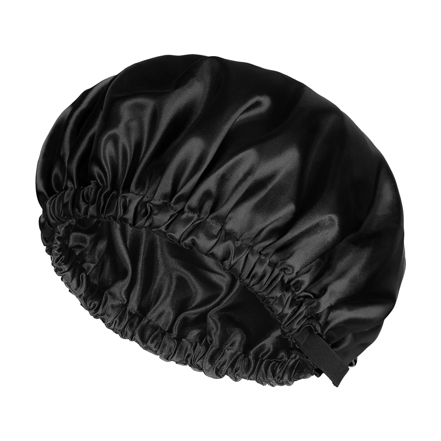 Adjustable Double-Layer Satin Nightcap for Women - Soft Imitation Silk Hair Care Sleep Cap for Protecting Hair and Maintaining Hairstyles thumbnail 9