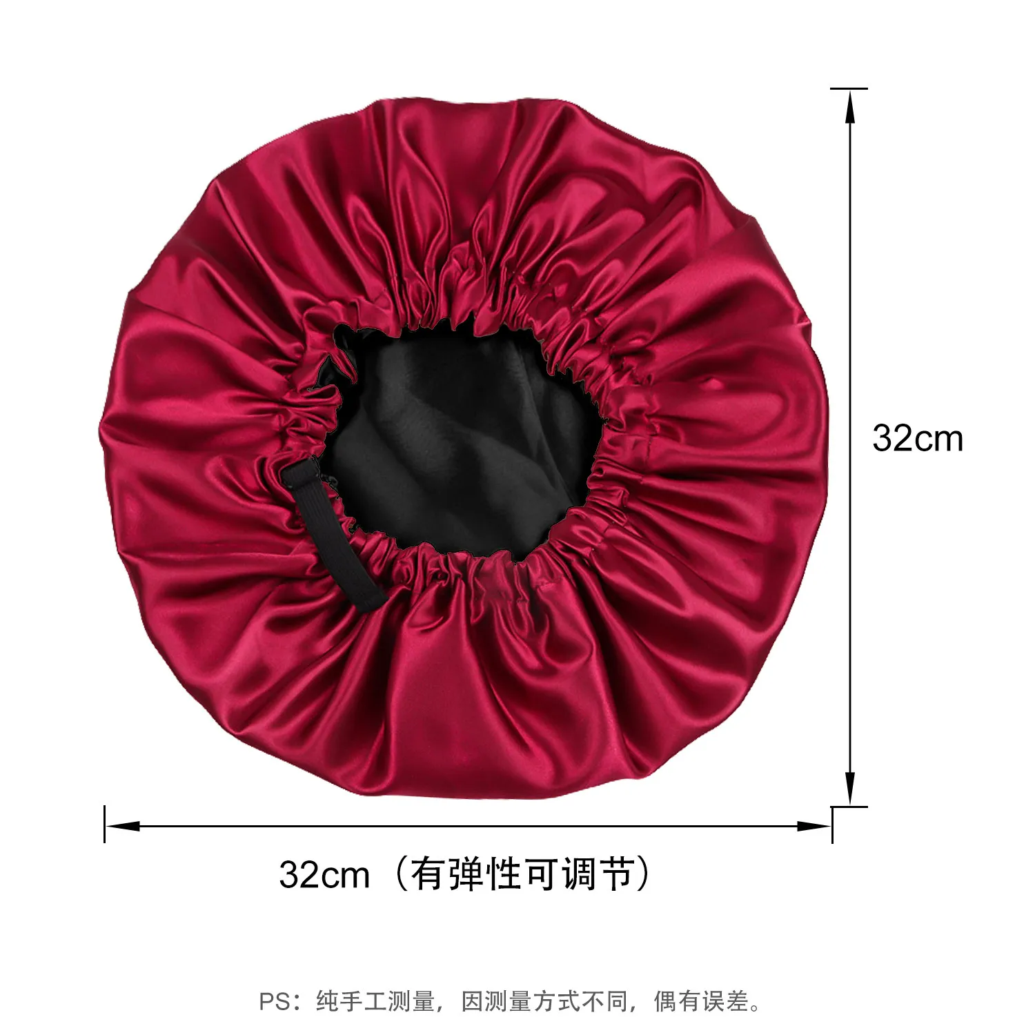Adjustable Double-Layer Satin Nightcap for Women - Soft Imitation Silk Hair Care Sleep Cap for Protecting Hair and Maintaining Hairstyles thumbnail 2