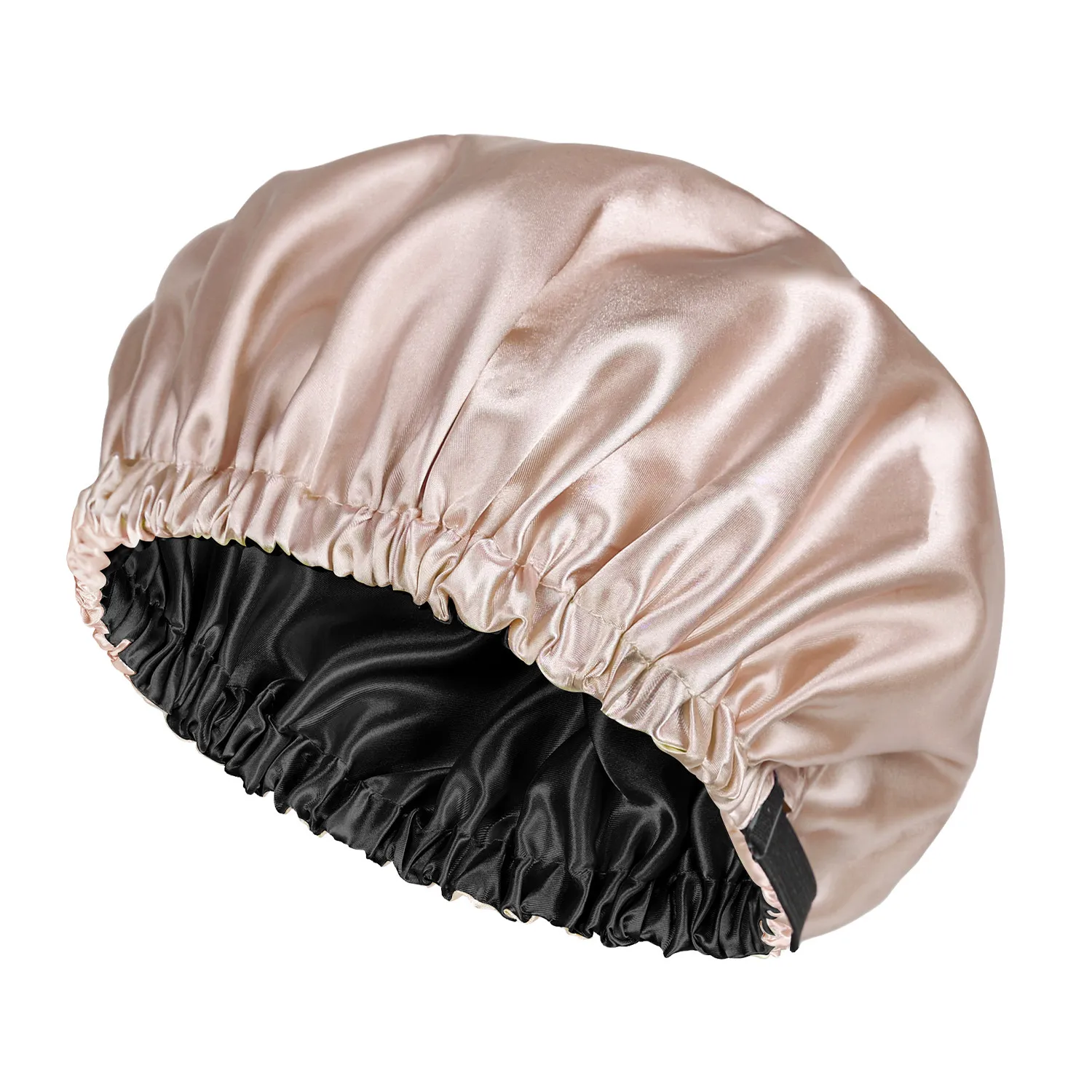 Adjustable Double-Layer Satin Nightcap for Women - Soft Imitation Silk Hair Care Sleep Cap for Protecting Hair and Maintaining Hairstyles thumbnail 8