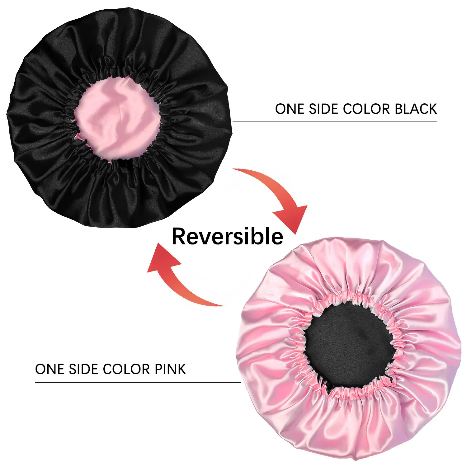 Adjustable Double-Layer Satin Nightcap for Women - Soft Imitation Silk Hair Care Sleep Cap for Protecting Hair and Maintaining Hairstyles thumbnail 5