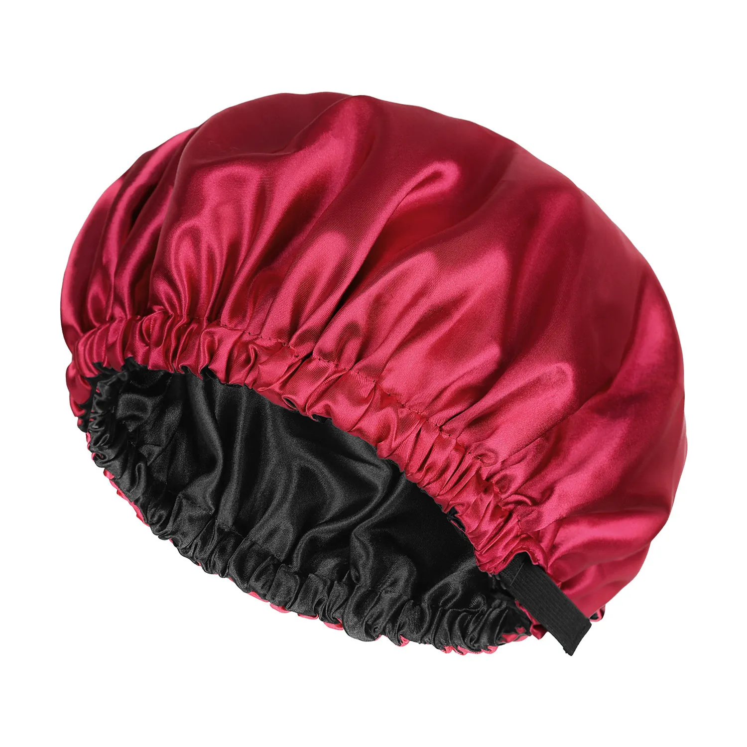 Adjustable Double-Layer Satin Nightcap for Women - Soft Imitation Silk Hair Care Sleep Cap for Protecting Hair and Maintaining Hairstyles thumbnail 7