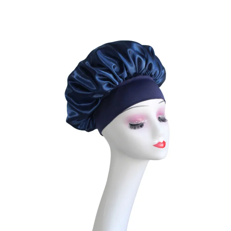 Women's Satin Bonnets Sleep Cap Wide Brim Nightcap for Hair Care Beauty Salon & Chemotherapy Patients - Image 7