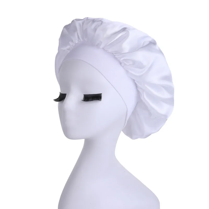 Women's Satin Bonnets Sleep Cap Wide Brim Nightcap for Hair Care Beauty Salon & Chemotherapy Patients showcase 16