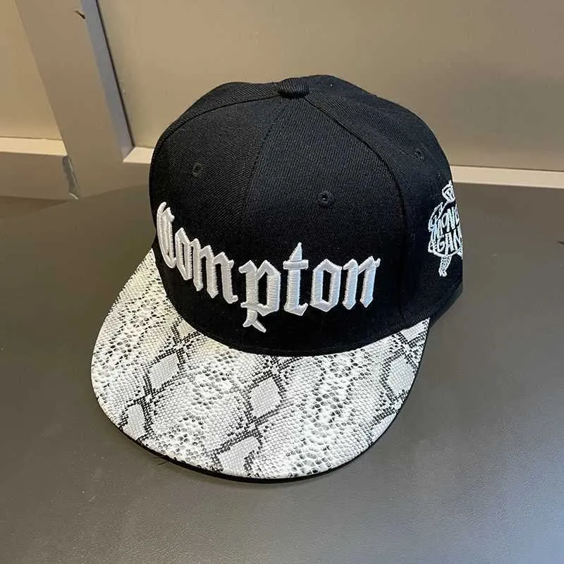 Men's Hip Hop Flat Brim Baseball Cap - Youth Streetwear Style, Compton Inspired Design, Wholesale Trendy Hat for Fashionable Individuals thumbnail 8