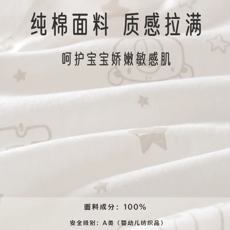 Summer Newborn Baby Pure Cotton One-Piece Bodysuit, Thin Long-Sleeved Air-Conditioned Clothes for Infants, Soft & Breathable Sleepwear - Image 3