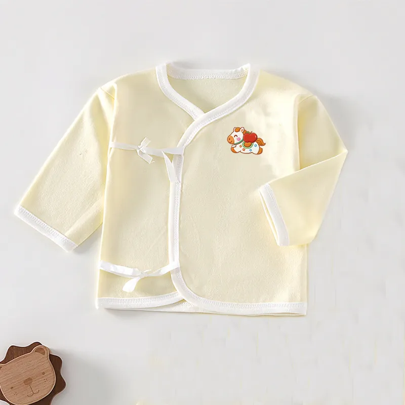 Newborn Baby Lace-Up Top & Undercoat Set - 0-3 Months Infant Underwear Clothes for Boys & Girls thumbnail 10