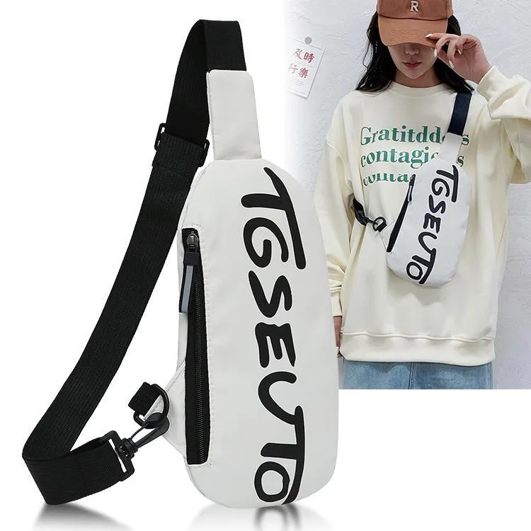2023 New Korean Style Chest Bag for Men & Women, Trendy Crossbody Shoulder Bag, Casual Fanny Pack, Student Chest Bag, Versatile for Men and Women thumbnail 4