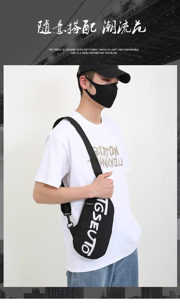 2023 New Korean Style Chest Bag for Men & Women, Trendy Crossbody Shoulder Bag, Casual Fanny Pack, Student Chest Bag, Versatile for Men and Women showcase 7