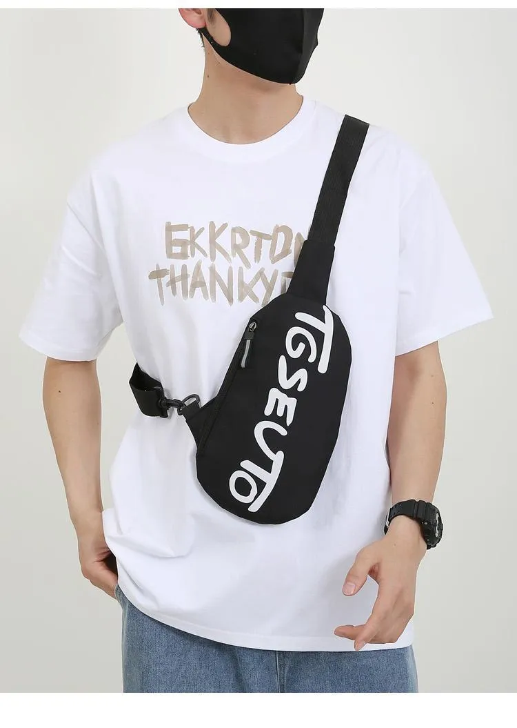 2023 New Korean Style Chest Bag for Men & Women, Trendy Crossbody Shoulder Bag, Casual Fanny Pack, Student Chest Bag, Versatile for Men and Women showcase 9