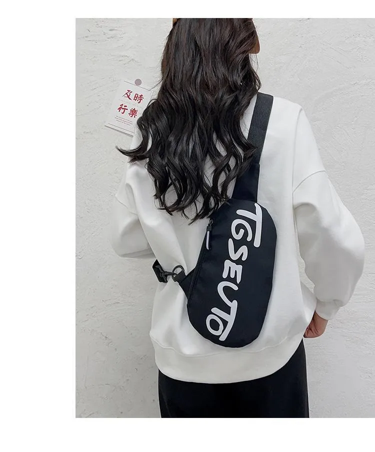 2023 New Korean Style Chest Bag for Men & Women, Trendy Crossbody Shoulder Bag, Casual Fanny Pack, Student Chest Bag, Versatile for Men and Women showcase 11