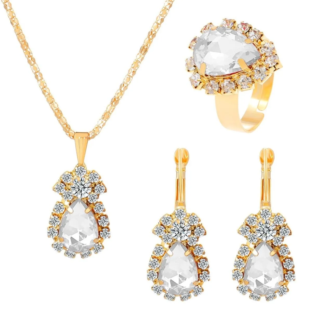 Women's Fashion Watch Jewelry Set 4-Piece Elegant Gift Box - Rhinestone Embellished Exquisite Creative Jewelry Set, Fast Shipping, No Returns Needed - Image 3