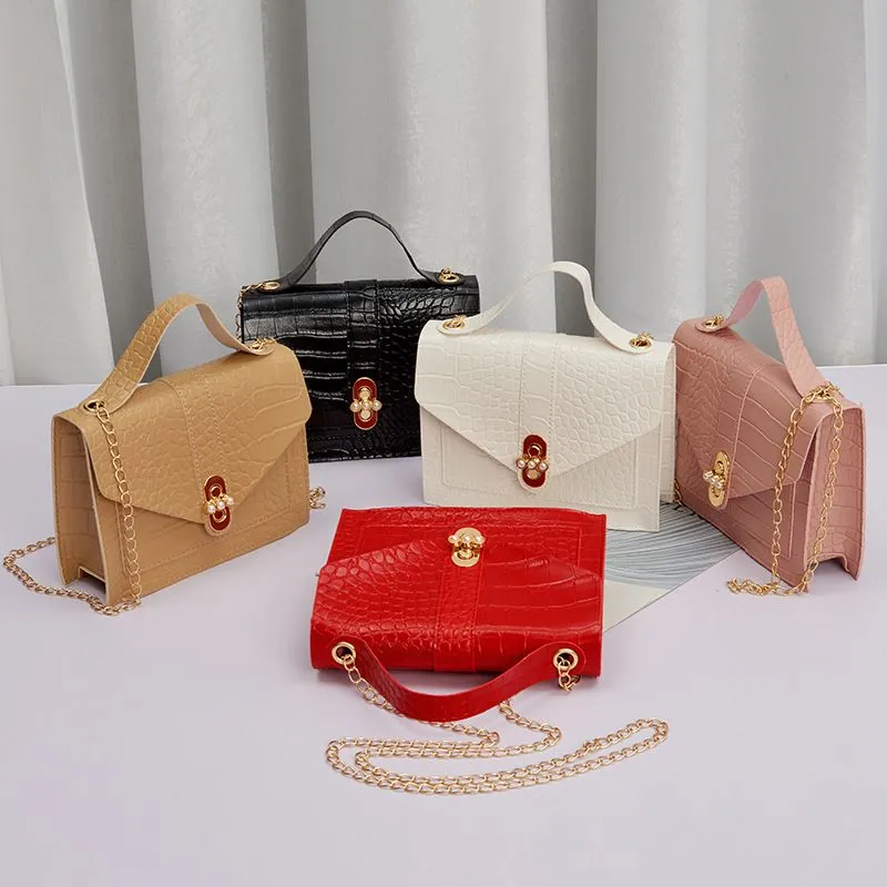 2024 Korean Fashion Versatile Women's Small Square Bag with Lock Chain, Shoulder Crossbody Handbag, Multiple Colors Available thumbnail 8