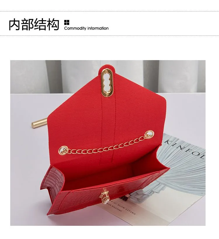 2024 Korean Fashion Versatile Women's Small Square Bag with Lock Chain, Shoulder Crossbody Handbag, Multiple Colors Available showcase 11
