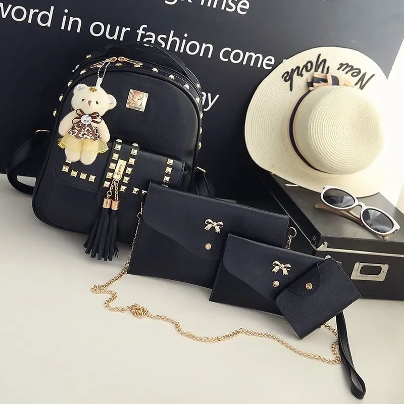 2024 New Korean Style Backpack for Women, Trendy, Versatile, Color-Block, College Style, Fashion Casual Bag, Ships within 24 Hours, Perfect for Students and Daily Use thumbnail 2