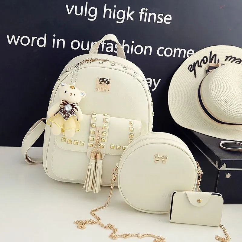 2024 New Korean Style Backpack for Women, Trendy, Versatile, Color-Block, College Style, Fashion Casual Bag, Ships within 24 Hours, Perfect for Students and Daily Use thumbnail 5