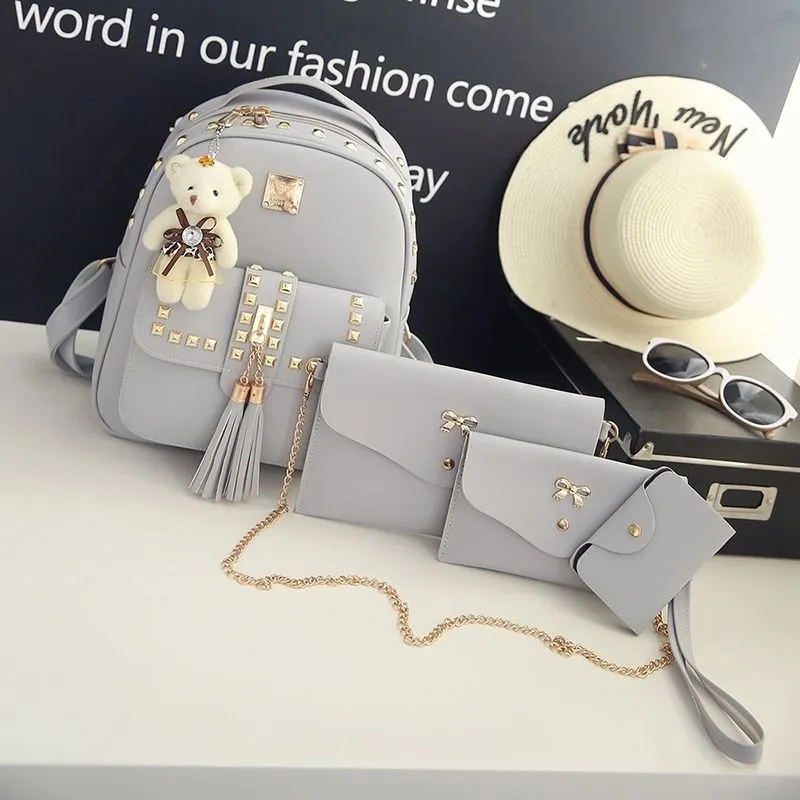 2024 New Korean Style Backpack for Women, Trendy, Versatile, Color-Block, College Style, Fashion Casual Bag, Ships within 24 Hours, Perfect for Students and Daily Use thumbnail 6