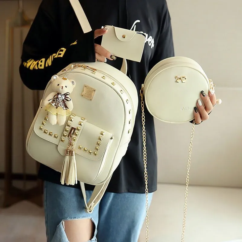 2024 New Korean Style Backpack for Women, Trendy, Versatile, Color-Block, College Style, Fashion Casual Bag, Ships within 24 Hours, Perfect for Students and Daily Use thumbnail 15