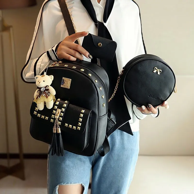 2024 New Korean Style Backpack for Women, Trendy, Versatile, Color-Block, College Style, Fashion Casual Bag, Ships within 24 Hours, Perfect for Students and Daily Use thumbnail 14