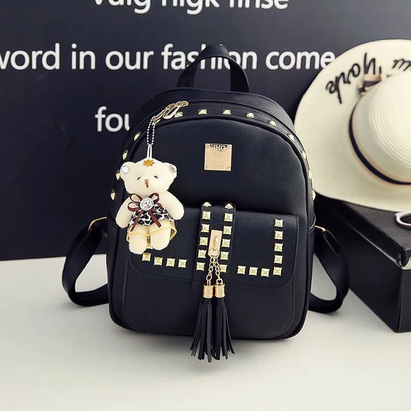 2024 New Korean Style Backpack for Women, Trendy, Versatile, Color-Block, College Style, Fashion Casual Bag, Ships within 24 Hours, Perfect for Students and Daily Use thumbnail 1