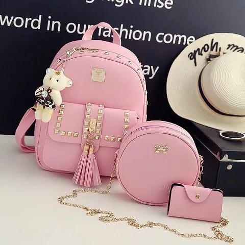 2024 New Korean Style Backpack for Women, Trendy, Versatile, Color-Block, College Style, Fashion Casual Bag, Ships within 24 Hours, Perfect for Students and Daily Use thumbnail 16