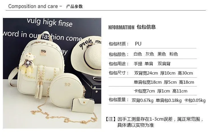 2024 New Korean Style Backpack for Women, Trendy, Versatile, Color-Block, College Style, Fashion Casual Bag, Ships within 24 Hours, Perfect for Students and Daily Use showcase 2