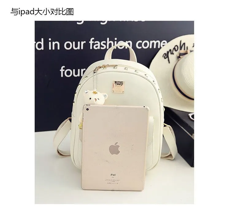 2024 New Korean Style Backpack for Women, Trendy, Versatile, Color-Block, College Style, Fashion Casual Bag, Ships within 24 Hours, Perfect for Students and Daily Use showcase 4