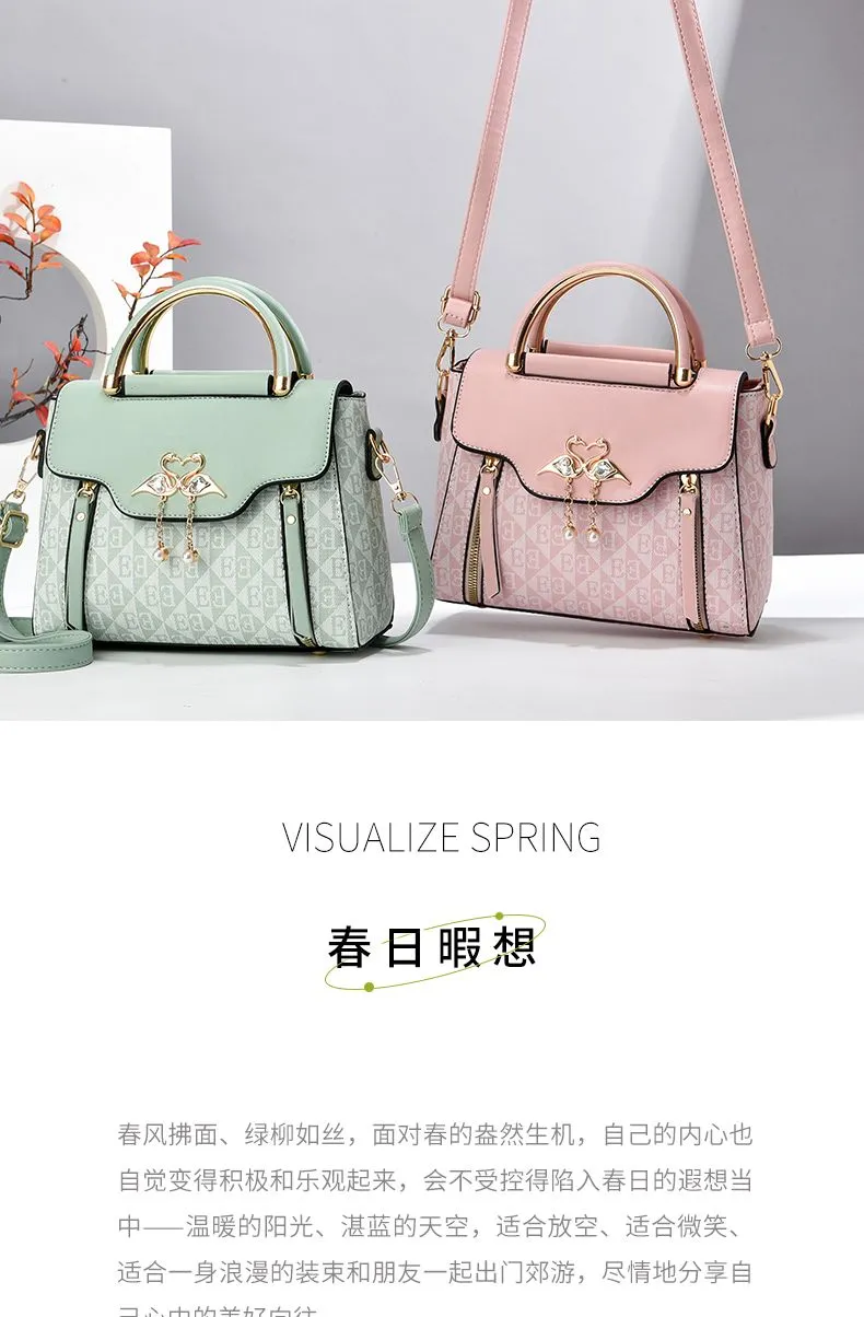 Official Flagship 7698 Reviews: Elegant Macaron Color Handbag, Versatile Commuter Crossbody Small Square Bag, 2026 New Fashion Shoulder Bag showcase 3